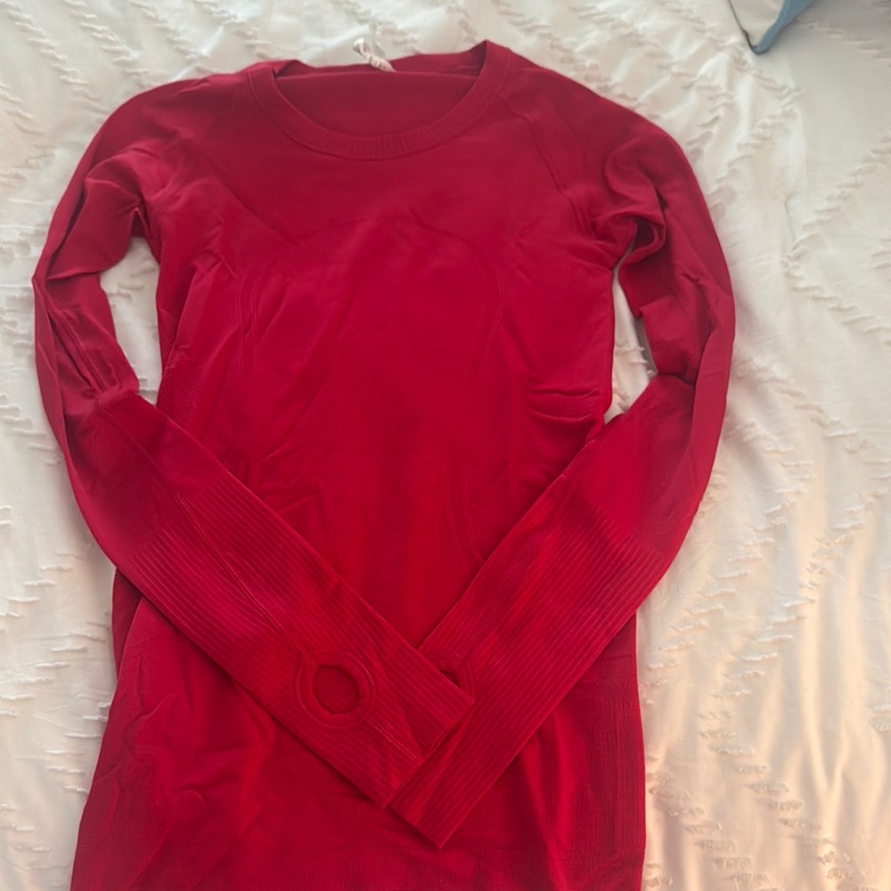 Lululemon Athletica Bold Red Long Sleeve Tee